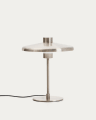 Nuvira table lamp in light grey brushed metal