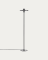 Nuvira floor lamp in black satin metal