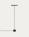 Lynor brushed steel floor lamp with black marble base