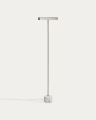 Lynor brushed steel floor lamp with white marble base