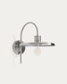 Nuvira wall light in light grey brushed metal