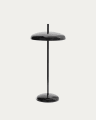 Porte black aluminium portable table lamp
