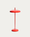 Porte red aluminium portable table lamp