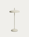 Porte light grey aluminium portable table lamp