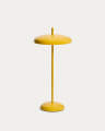 Porte yellow aluminium portable table lamp