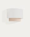 Bianella cotton and beige corduroy wall light Ø 40cm