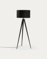 Iguazu floor lamp in steel with black finish