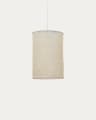 Mariela linen ceiling lamp shade in a beige finish Ø 40 x 60 cm