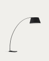 Juhe floor lamp in steel and black marble UK adapter