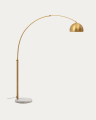 Madali metal floor lamp with brass and white marble finish UK