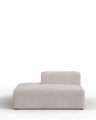 Eindstuk links voor bank Blok met diepte 70 cm in beige