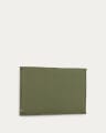 Tanit headboard with removable green linen cover for a bed up to 160 cm
