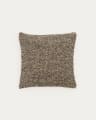 Tivra black cotton and jute cushion cover 45 x 45cm