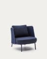Sedalis blauwe fauteuil voor buiten in aluminium en touw