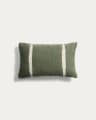 Funda de coixí Daila amb gràfic Ikat jacquard 100% PET verd 30 x 50 cm
