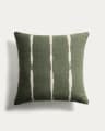 Daila 100% PET green floor cushion cover with ikat graphic 70 x 70 cm