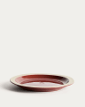 Doren burgundy ceramic plate