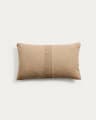 Luadia cotton cushion cover with ecru pleated detail 30 x 50cm