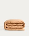 Sirale 100% cotton sateen duvet cover with washed orange finish for 150/160 cm bed