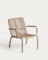 Salis armchair in ecru aluminium and ecru synthetic rope cord
