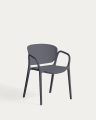 Ania dark grey 100% outdoor stackable chair