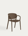 Ania dark brown 100% outdoor stackable chair
