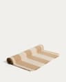 Daltan beige striped cotton jute table runner 50 x 150cm