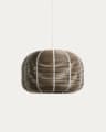 Garoina lampshade for outdoor ceiling lamp in taupe synthetic rattan Ø 50cm