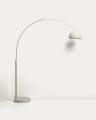 Madali floor lamp in steel with white finish and white marble with adaptor UK