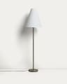 Navat metal floor lamp with brushed silver finish UK adaptor