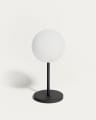 Outdoor Dinesh table lamp in black steel