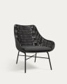 Abeli cord armchair in black