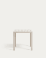 Culip aluminium outdoor table in powder coated white finish, 77 x 77 cm