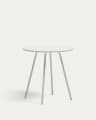 Table ronde de jardin Montjoi en acier finition blanche Ø 70 cm