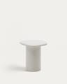 Macarella white cement side table, 48 x 47 cm