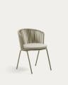 Saconca outdoor chair made with cord and green galvanised steel