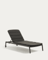 Marcona aluminium sun lounger in a black paint finish