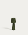 Arenys small outdoor metal table lamp in a green painted finish