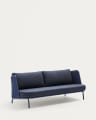 Sedalis outdoor 3-seater sofa in aluminium and blue rope cord 210cm
