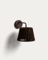 Aldet brown outdoor wall light in flat rope cord and metal