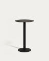 Esilda schwarzer runder Stehtisch mit schwarz lackiertem Metallbein Ø 60 x 96 cm