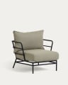 Mareluz black steel armchair