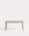 Zivia outdoor table in taupe galvanised steel 90 x 50cm