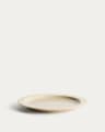 Doren beige ceramic dessert plate