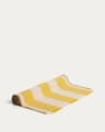 Daltan yellow striped cotton and jute table runner 50 x 150cm