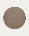 Despas beige round rug made from synthetic fibres Ø 200 cm