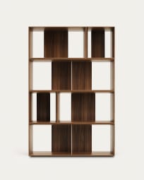 Set Litto de 6 estantes modulares de chapa de nogueira 101 x 152 cm