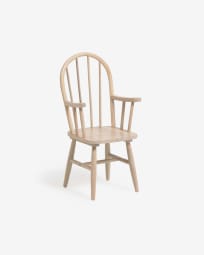 Krzesło Daisa z litego drewna kauczukowego