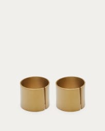 Sati set of two gold-finished aluminum napkin rings