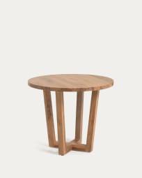 Stół Nahla okrągły z litego drewna akacjowego z naturalnym wykończeniem Ø 90 cm